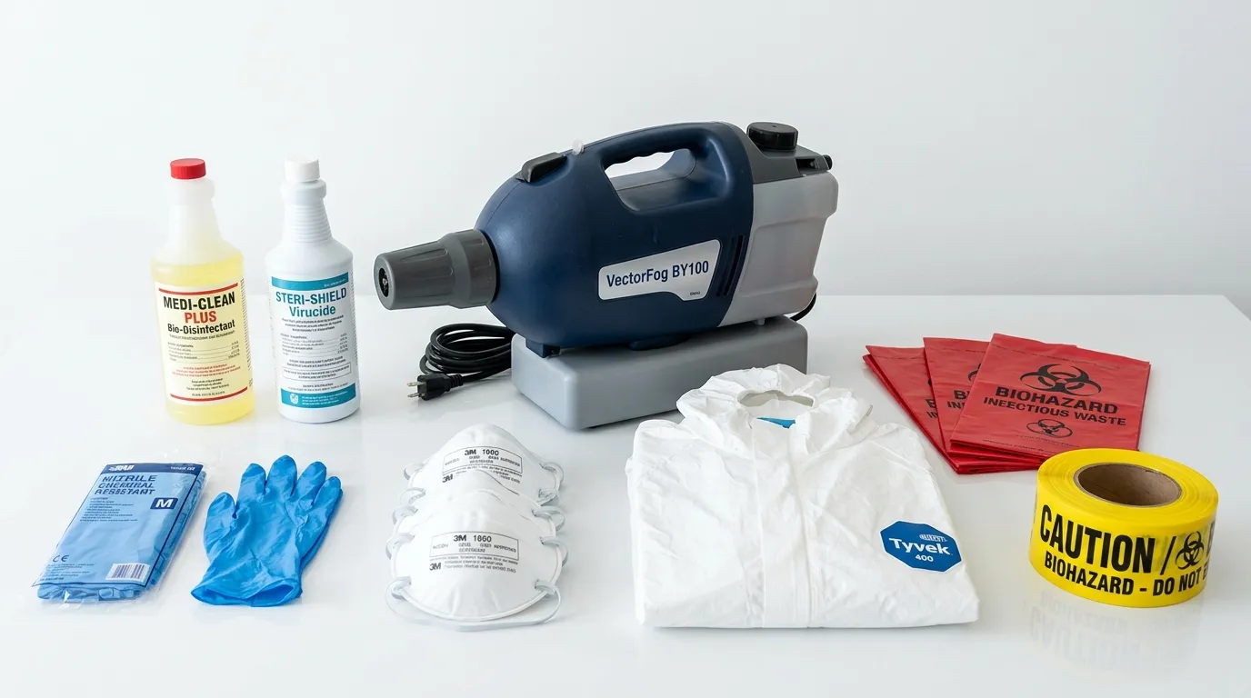 Professional biohazard remediation crew working in Germantown