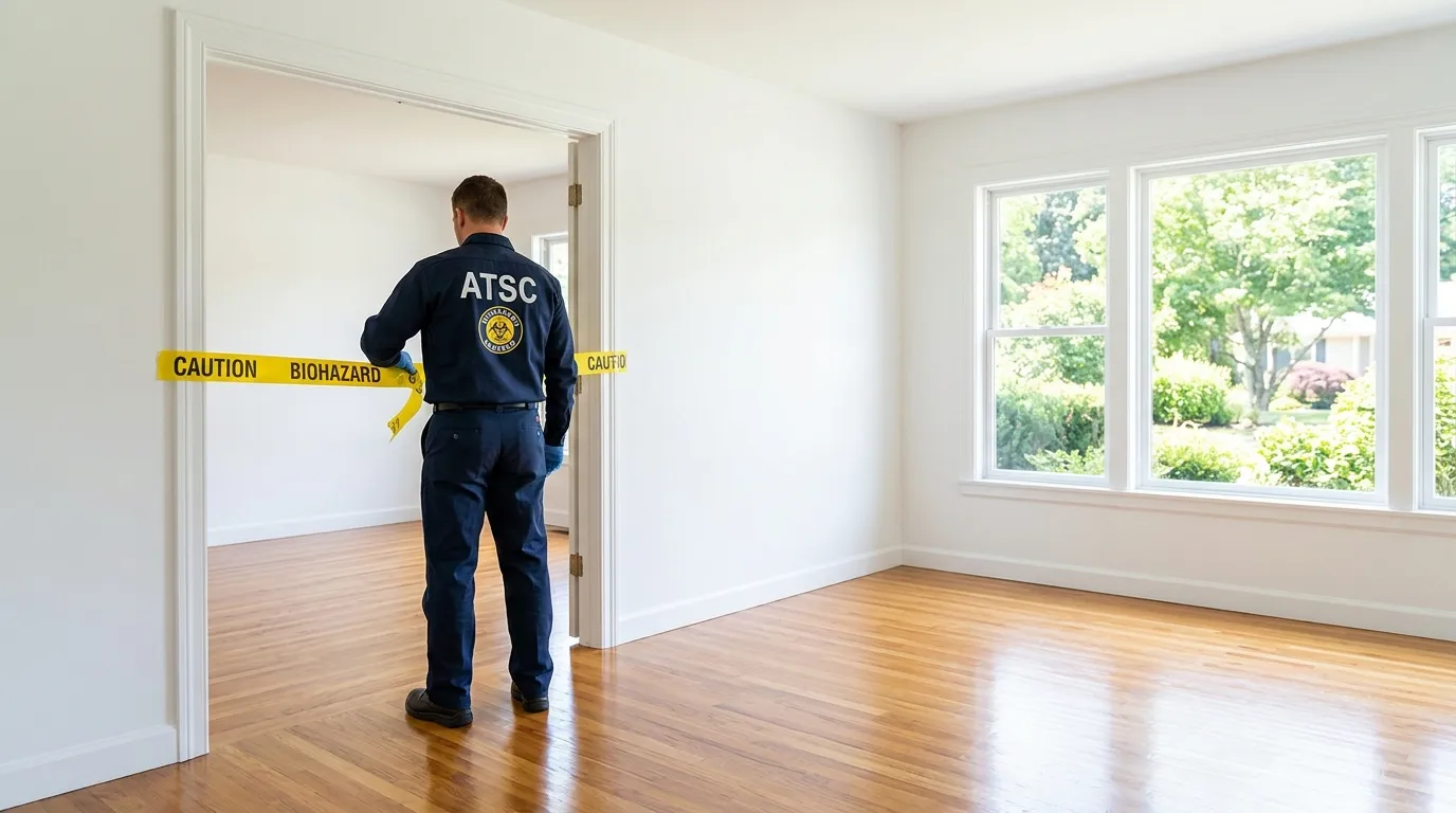 Certified biohazard cleanup crew performing Trauma Scene Cleanup in Germantown